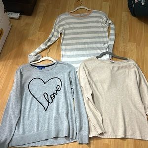 Lot of 3 Lightweight Sweaters 2 M 1S